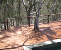 Cable railing around pool